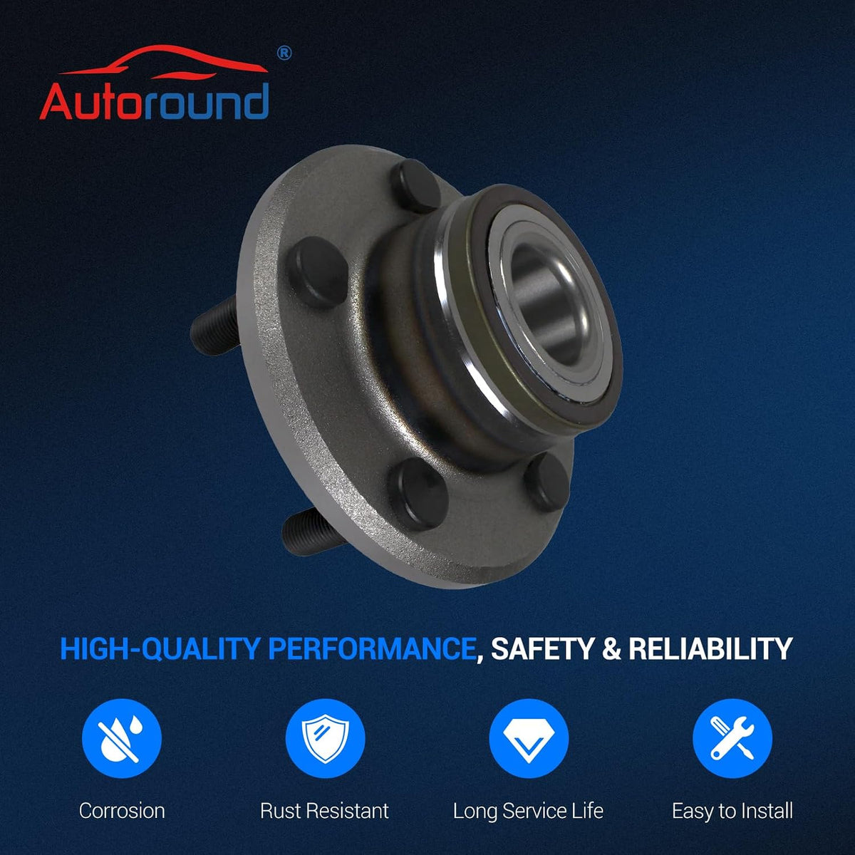 Autoround 513224 RWD Front Wheel Hub Assembly Fit for Dodge Charger 2006-14