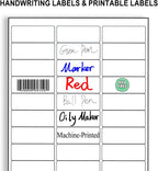 1" x 2-5/8" Address Labels, 1200 White Mailing Labels, 40 Sheets