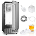 Under Counter Ice Maker, Drain Pump, 100LBs Daily, 24LBs Bin