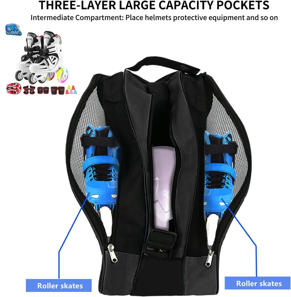 Roller Skate Bag, Breathable Ice Skate Bags, Figure Skating Bag, Roller Skate Accessories for Kids and Adults