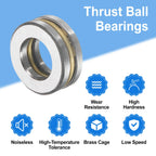 uxcell 10Pcs F6-11M Thrust Ball Bearings 6mm Bore 11mm OD 4.5mm Thick
