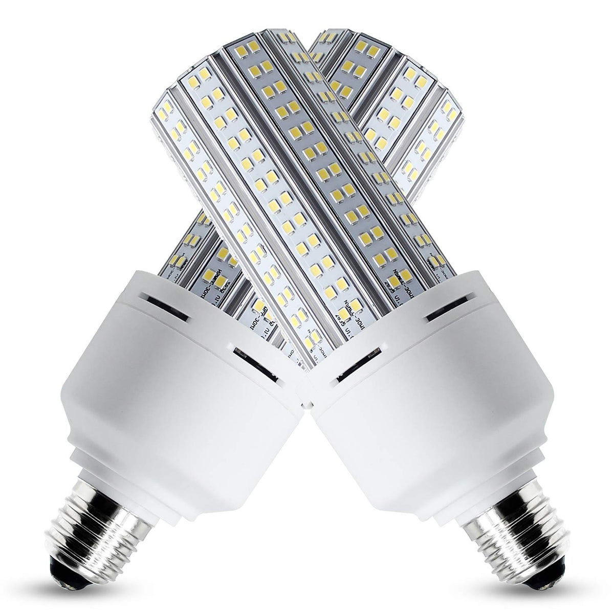 2 Pack LED Corn Light 600W Equivalent LED Corn Bulb 7500 Lumen 60W Large Area Cool Daylight White E26/E27 Medium Base