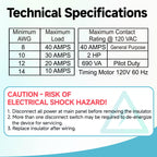S8145-00 Commercial Refrigeration Defrost Control Timer 40A 2HP 120VAC 60Hz