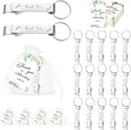 50 Sets Wedding Favors: Bottle Opener Keychains, Thank You Cards & Organza Bags for Guests