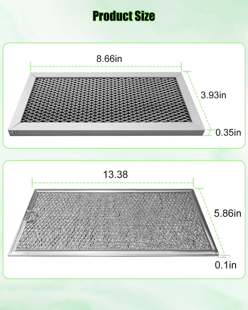 3 Pcs Microwave Charcoal & Grease Filter Fit for Samsung ME18H704SFS