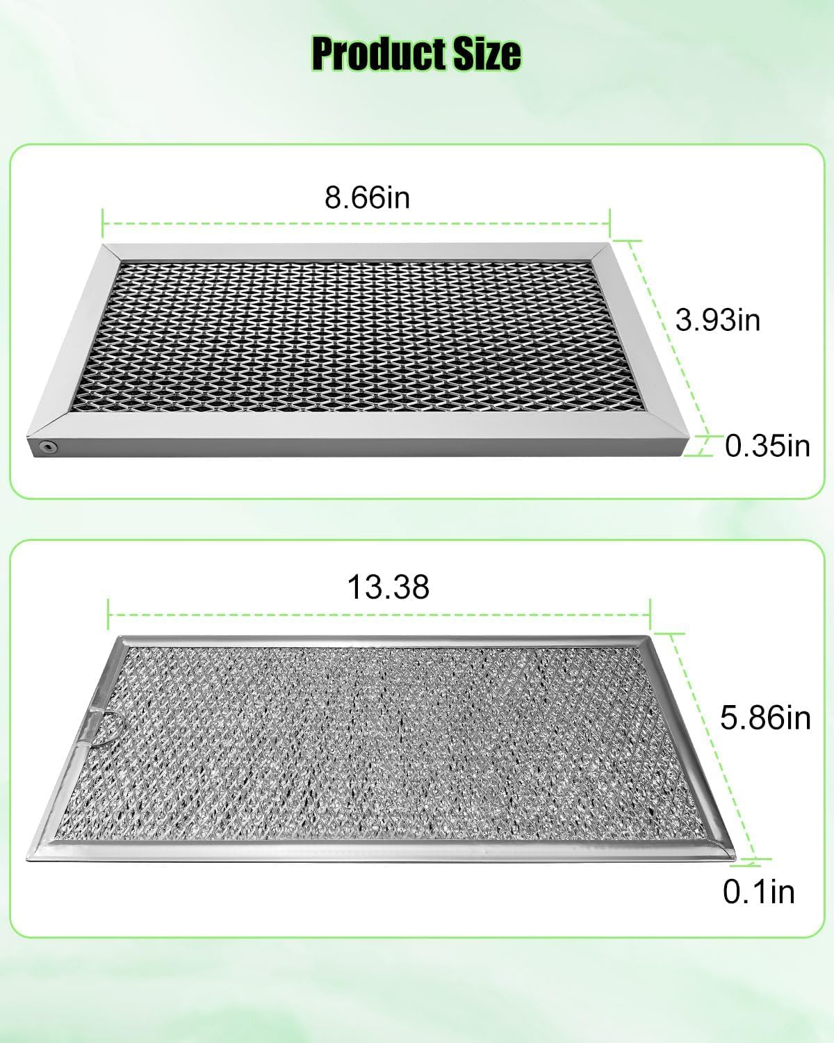 3 Pcs Microwave Charcoal & Grease Filter Fit for Samsung ME18H704SFS