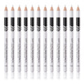 12 PCS White Eyebrow Eyeliner Pencils,White Eyeshadow Makeup Pen,Sweatproof Eye Highlighter Makeup