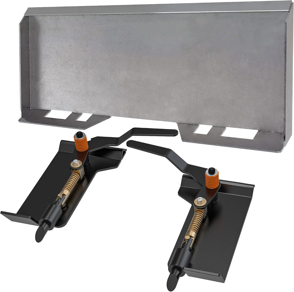 1/2" Skid Steer Attachment Plate quick attach mount plate & quick attach adapter Compatible with Kubota and Bobcat