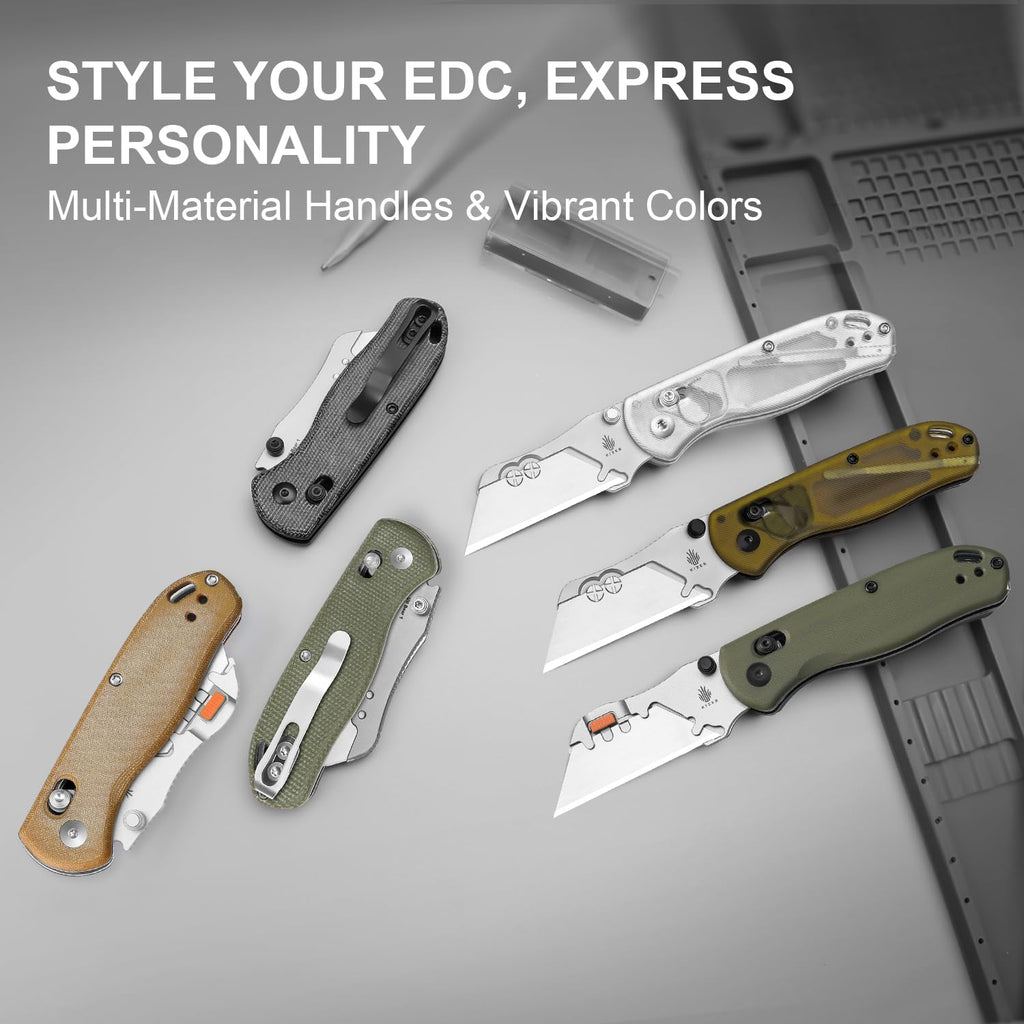 Uti Bear(Dual-screw) Folding Utility Knife, Clutch Lock Box Cutter