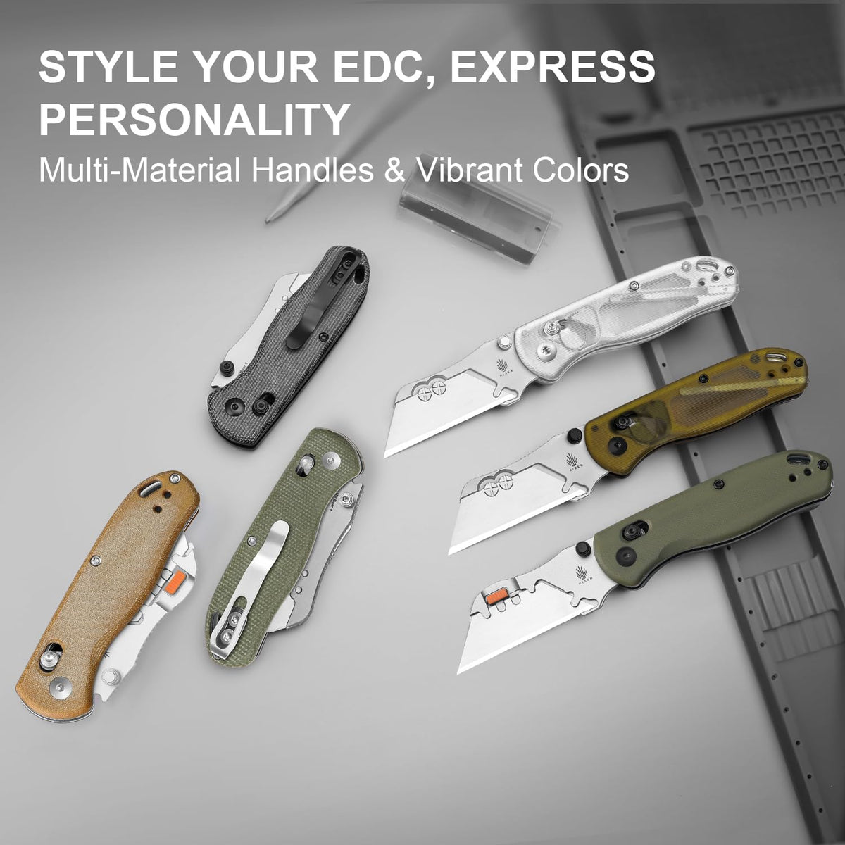 Uti Bear(Dual-screw) Folding Utility Knife, Clutch Lock Box Cutter