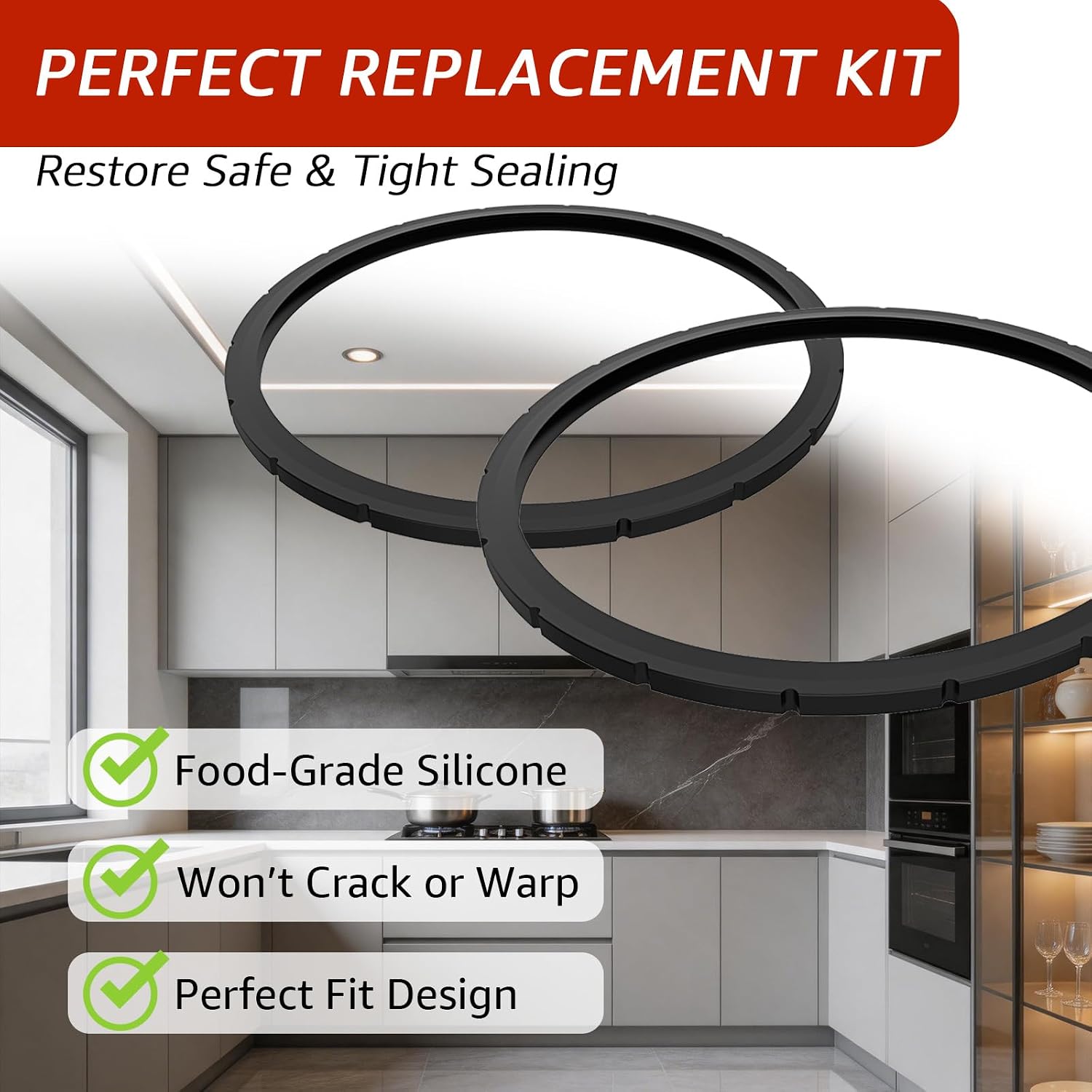 09985 Pressure Canner Sealing Ring Set for Presto 16 18 23 Quart Cooker