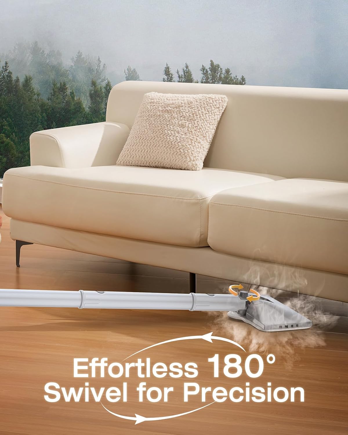 10-in-1 Steam Mop, Detachable Handheld Steam Cleaner for Multi-Surface | 350ml Tank,10s Heat-Up,248°F Steam
