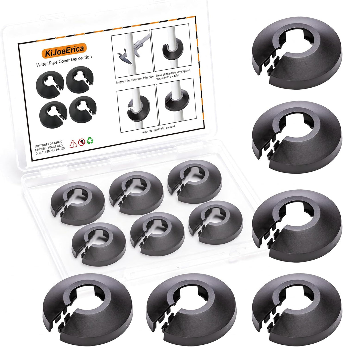 Fit 3/4 Inch Flange Water Pipe Cover Decoration 20mm Plastic PP escutcheon