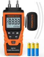 DMT01 Digital Manometer POROMETISTO, Manual Calibration Custom Zero