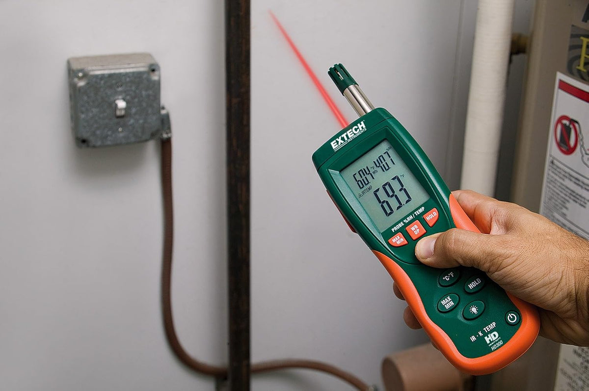 Extech HD500 Psychrometer with 30:1 Infrared Thermometer