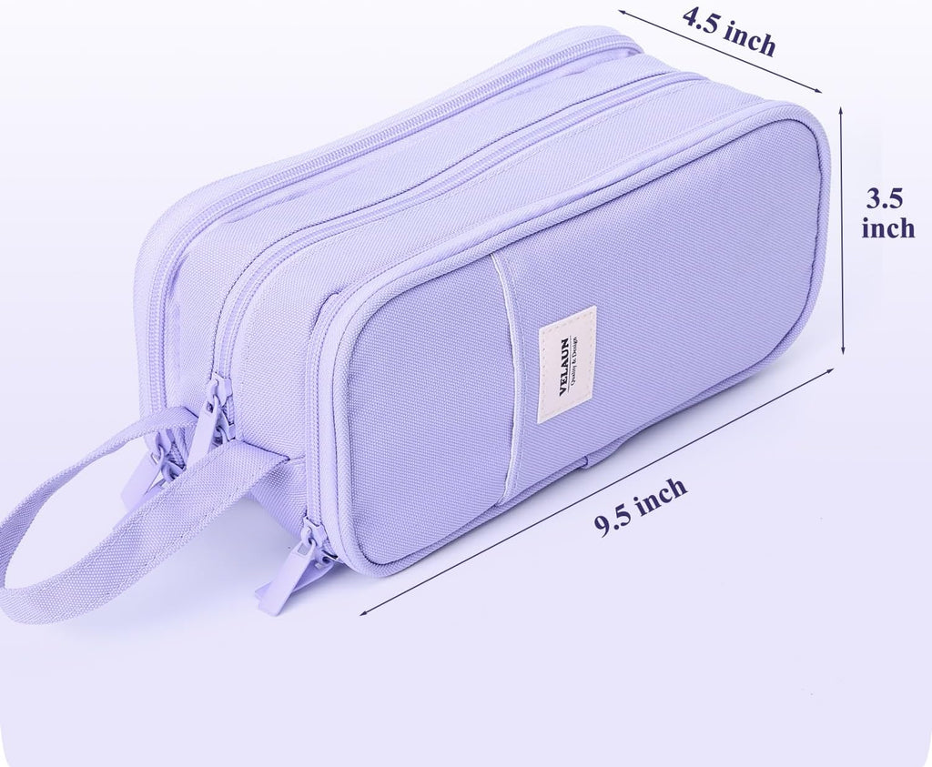 Pencil Case Pouch, Large Capacity Pencil Box Bag, Aesthetic Pen Organizer for School Supplies, Cute Preppy Stuff for