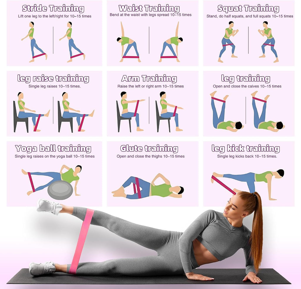 Resistance Loop Exercise Bands, Resistance Bands Exercise Bands for Home Fitness, Stretching, Strength Training