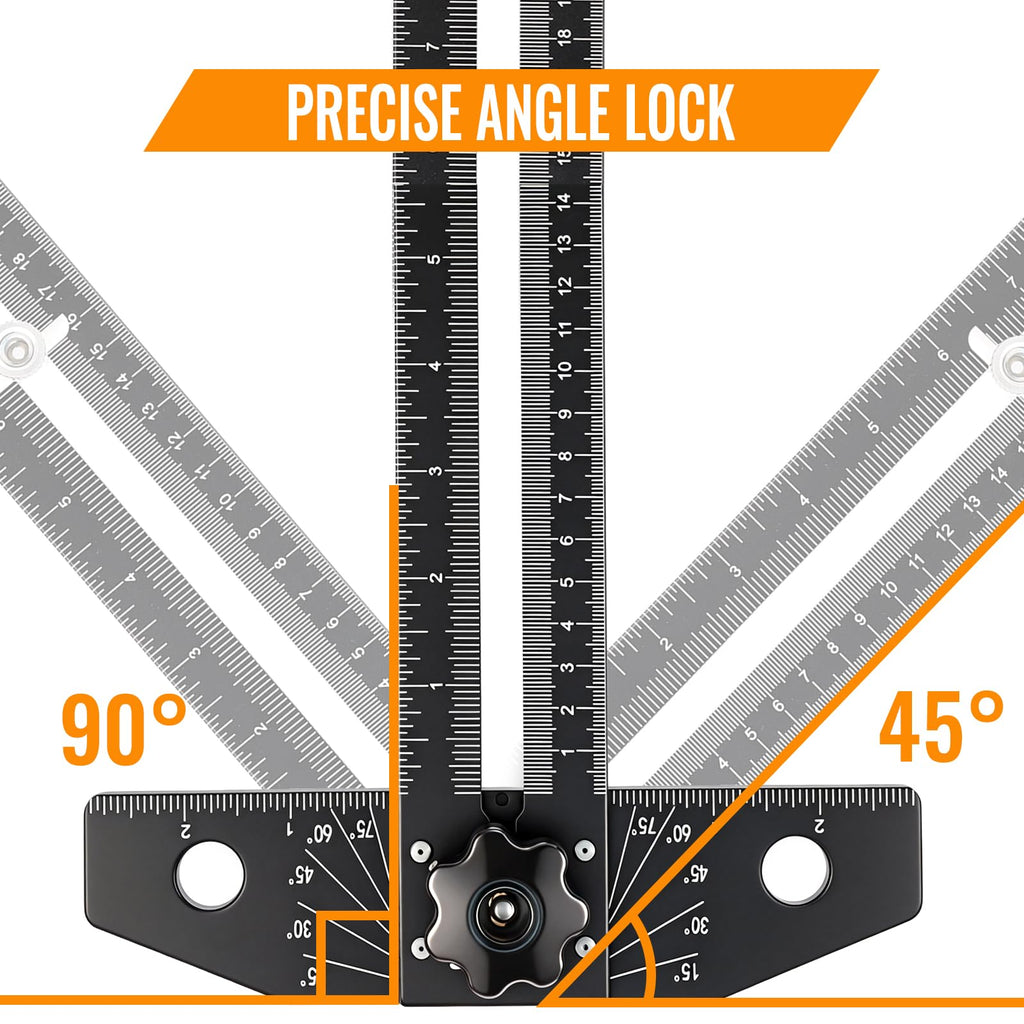 GRENPRO Combination Speed T-Square Ruler Angle Finder Woodworking Tools