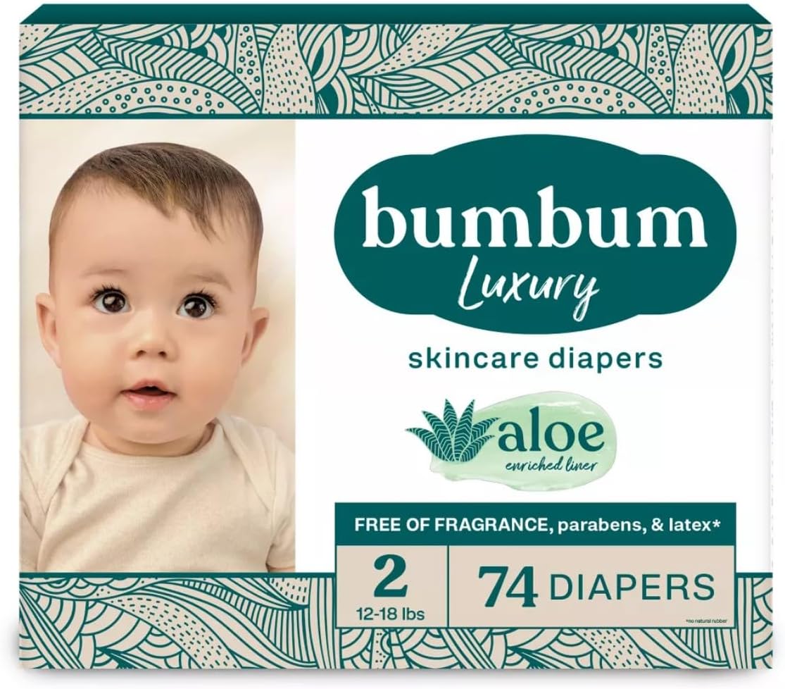 Bum~Bum Diapers, Size 2, 74 Count, Fragrance-Free