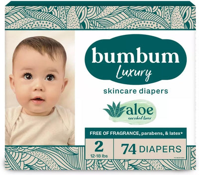 Bum~Bum Diapers, Size 2, 74 Count, Fragrance-Free