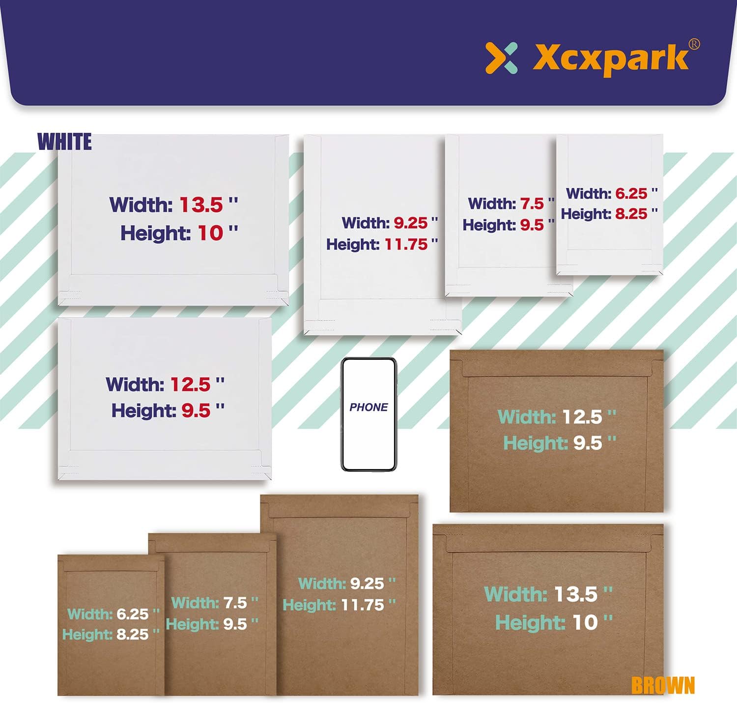 25 Pack Rigid Mailers 6.25 x 8.25 inches, Self Seal Photo Document Mailers Premium Cardboard Keep Flat Envelopes for