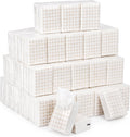 50 Pack Pocket Tissues, 3 Ply Ivory Gingham Travel Tissues