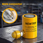 NEWTRY 20T Short Hydraulic Ram Jack, 2" Stroke Porta Power Ram Auto Retract