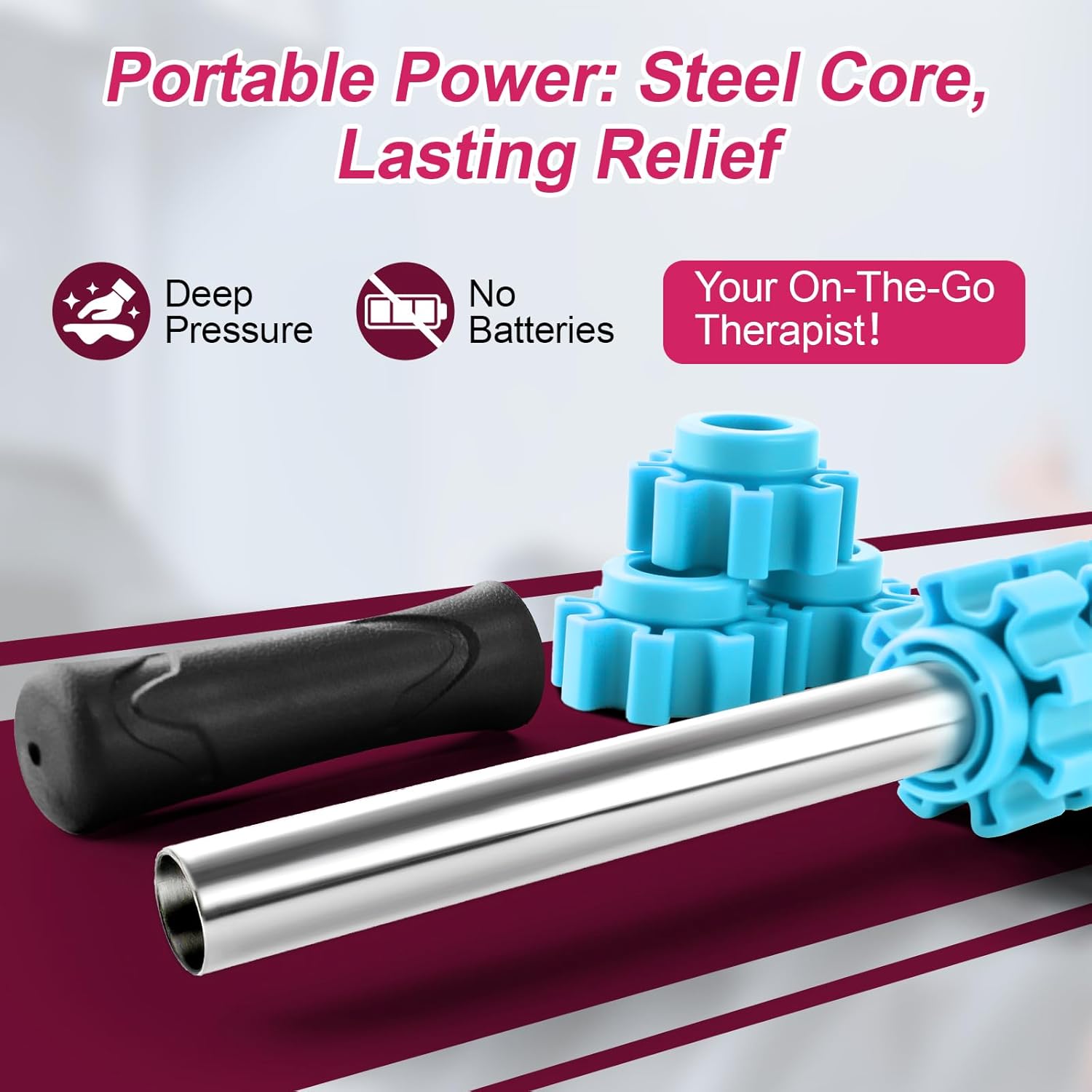 Massage Roller, Muscle Roller Stick, Therapy Roller Stick for Legs, Calf, Thigh, Lipo Roller for Relief Muscles, Deep