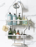 Never Rust Shower Caddy Hanging, Aluminum Shower Racks for Inside Shower, 3-Tier Shower Organizer Hanging Over Shower