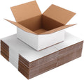 25-Pack Shipping Boxes 6x6x3 Inches, White