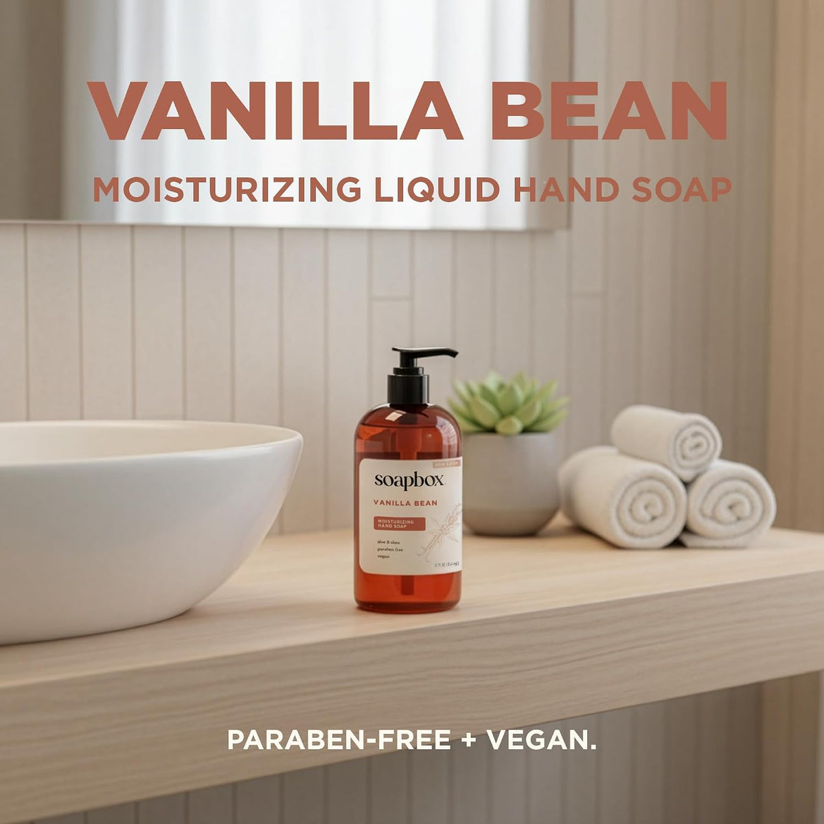Vanilla Bean Liquid Hand Soap - Moisturizing Hand Wash - 3 Pack