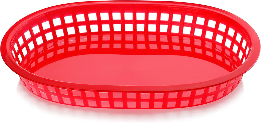 Fast Food Baskets, 10.5 x 7 Inch, Red