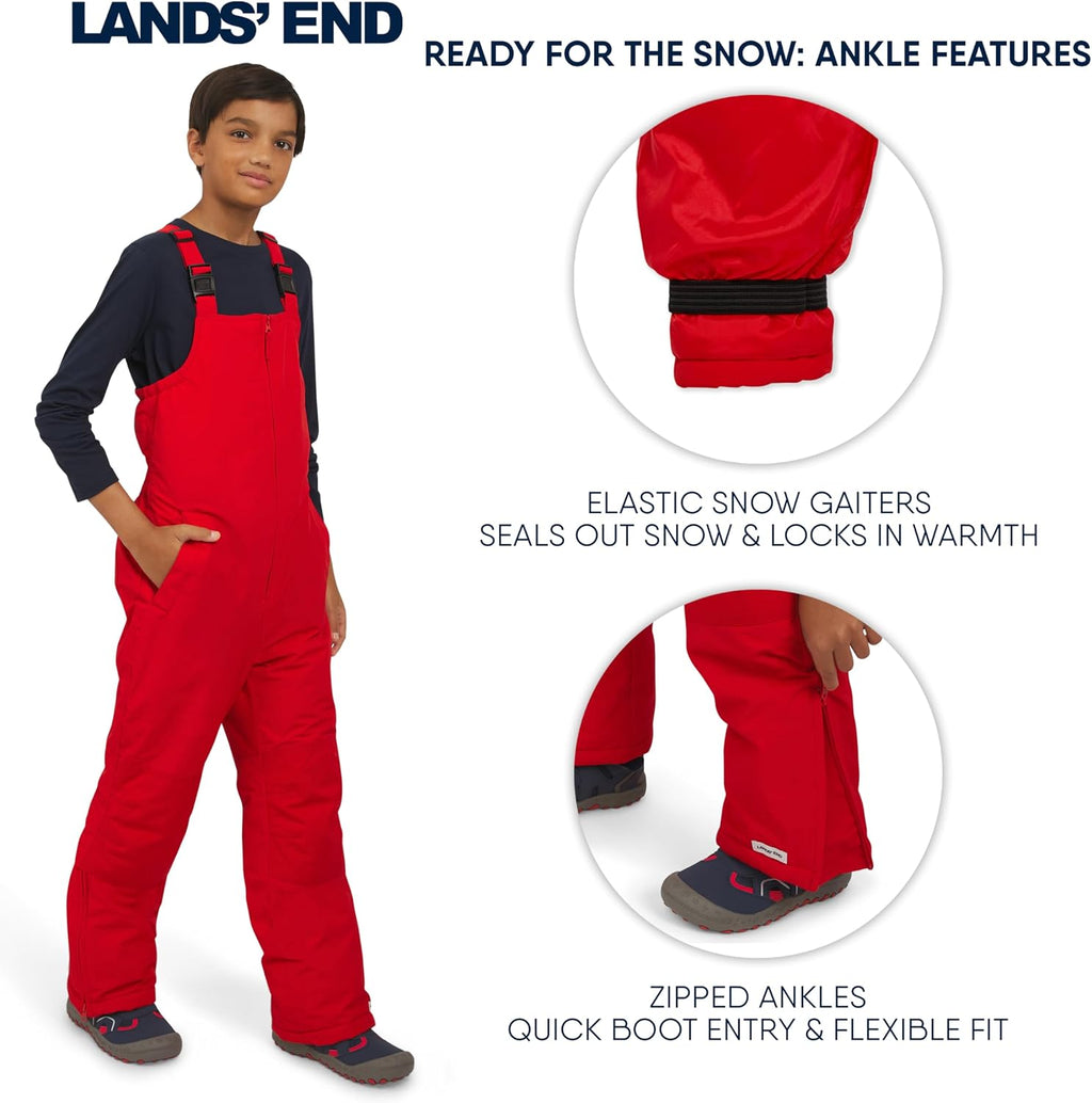 Unisex Kids Squall Waterproof Adjustable Insulated Iron Knee Snow Bib Overalls