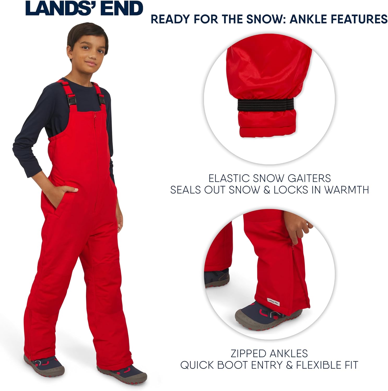 Unisex Kids Squall Waterproof Adjustable Insulated Iron Knee Snow Bib Overalls