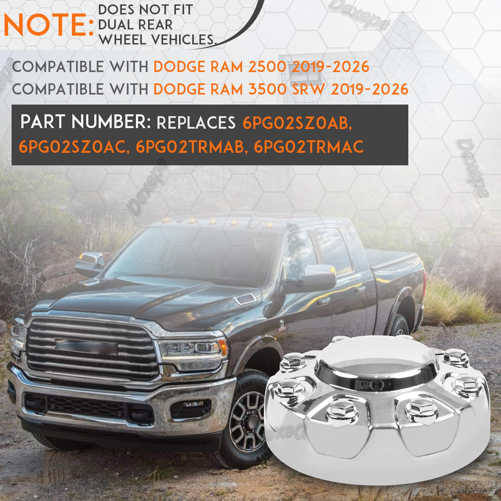 Wheel Center Cap Fit for Dodge Ram 2500 3500 SRW 2019-2026