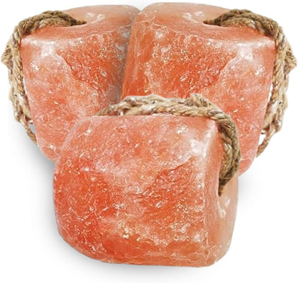 ZK Himalayan Salt Lick for Horses, Livestock– (3-4 lbs) (Pack of 3 Natural Mineral Salt Block for Goats, Cattle &