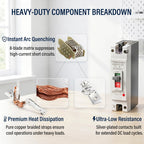 Heschen DC 160 Amp Circuit Breaker, 250V Battery Disconnect Switch, Solar
