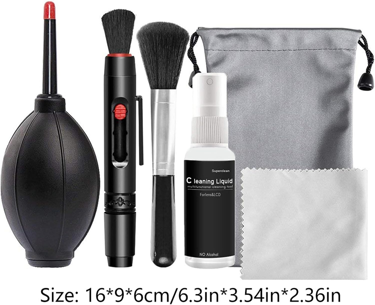 6 in 1 Camera Cleaning Kit Professional DSLR Lens Cleaning Tool for Sensor Lens 6 in 1 Digital Camera Cleaner Kit