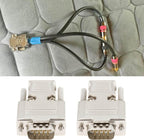 ECSiNG 2pcs 9 Pin DB9 RS232 Male Connector Metal Housing Adapter with Hollow Gold-Plated Pins
