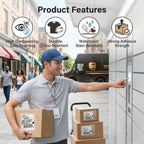 7.5" x 5.5" Clear Adhesive Top Loading Packing List/Shipping Label Envelopes (2000 Pack)
