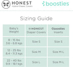 Honest Hybrid Cloth Diaper Covers with Pocket-Sling, Large (22-40 lbs), Stops Nighttime Leaks, Use with Boosties
