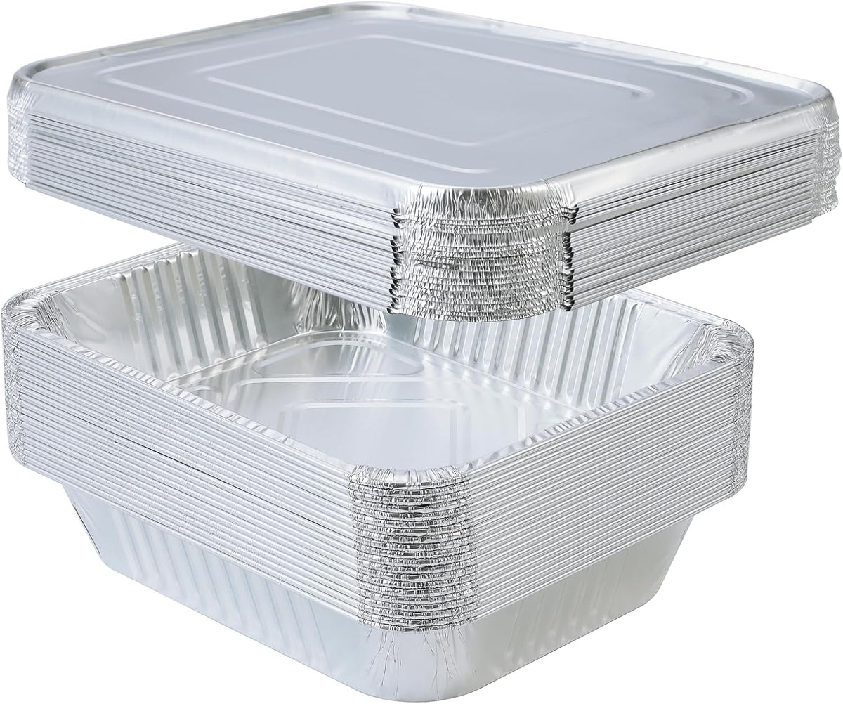 Disposable (25pack) 9x13 Aluminum Foil Pans with Lids,Baking Pans