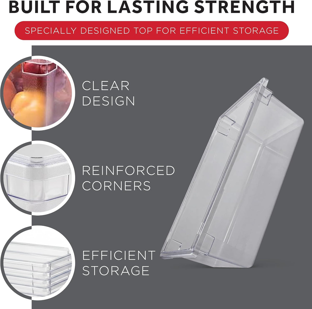 12" x 18" Clear Plastic Food Storage Box