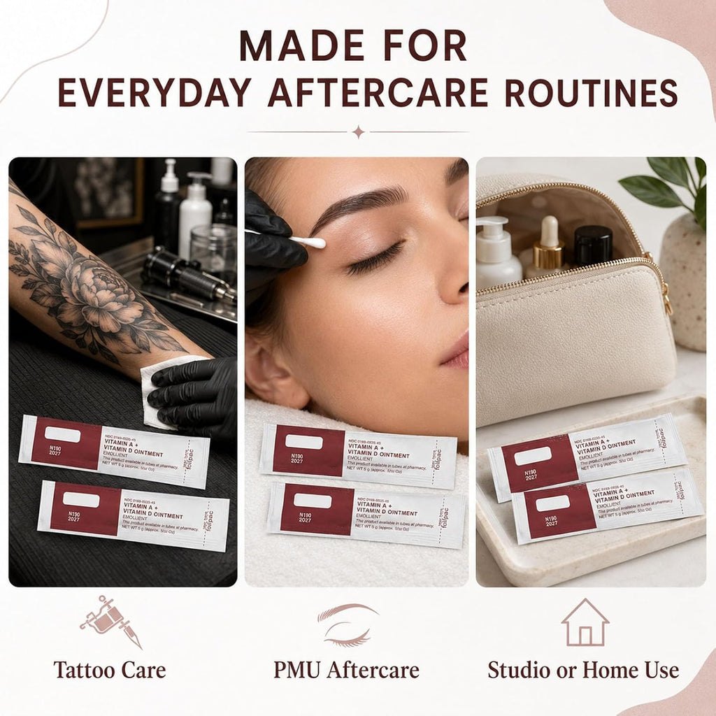 A&D Ointment Tattoo Aftercare Cream, 30 Pcs Tattoo Scar Repair Gel & Tattoo Ointment - Professional Vitamin