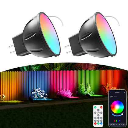 RGBW MR11 LED Bulb 12V, 3W GU4 Color Changing Light Bulbs 2-Pack