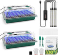 Seed Starter Tray with Grow Light,2 Pack 80 Cells Seedling Tray Kit with Humidity Dome/Indoor Plant Starter Kit