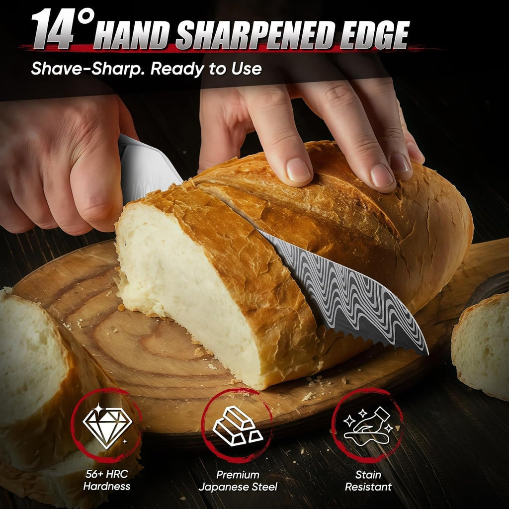 Serrated Bread Knife 8", Sourdough Bread Knife, Gift for Bakers