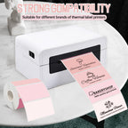 3" x 2" Pink Thermal Label,Self-Adhesive Rectangle Thermal Sticker Labels for Logo Design,Name/Price Tag,Thanks