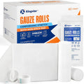 Sterile Gauze Rolls 4in x 4.4yds with Non-Stick Pad, 20 Pack Individually Wrapped Sterile Gauze Bandages, Latex-Free