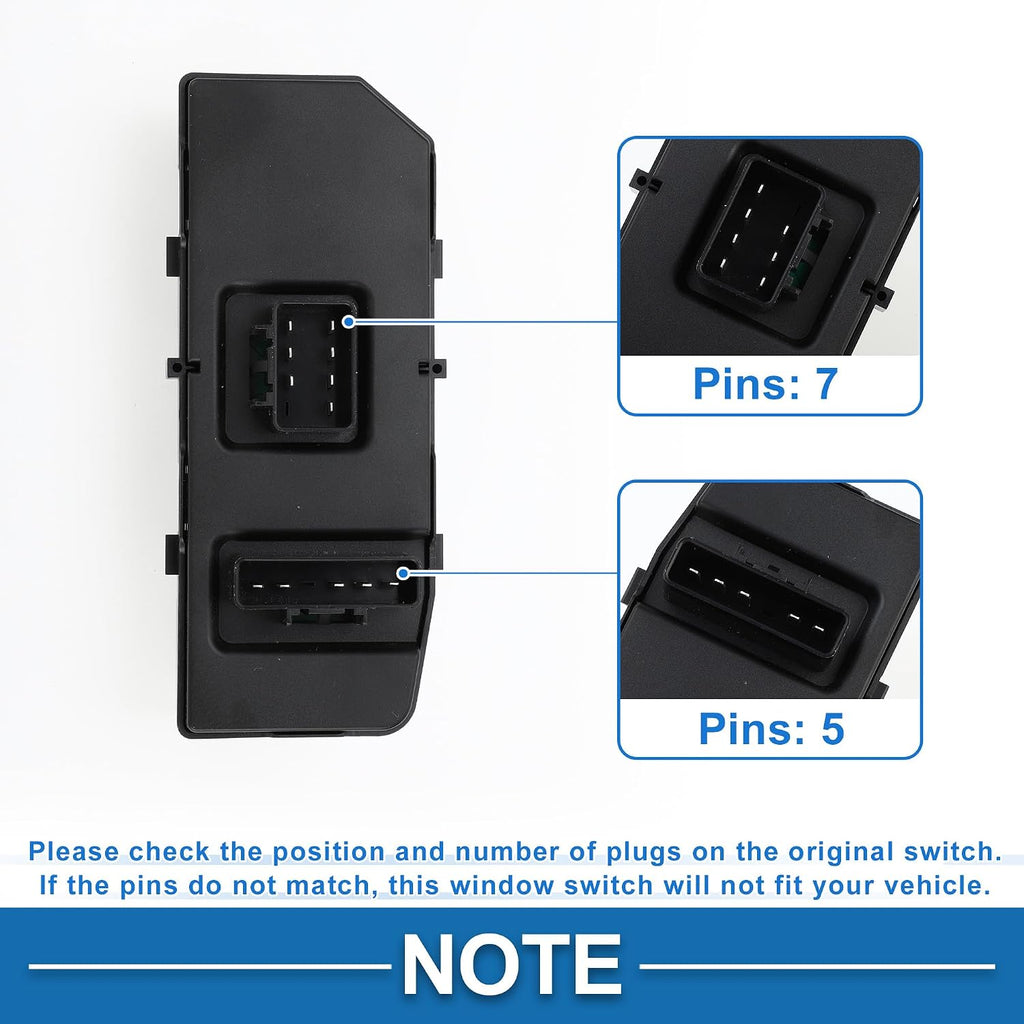 15852204 Power Window Switch for Buick Lacrosse 05-08 Black